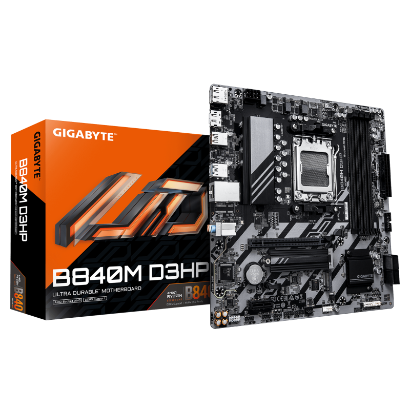 Placa de baza Gigabyte B840M D3HP, Socket AM5, DDR5, Micro-ATX
