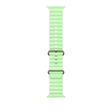49mm Neon Green Ocean Band - Natural Titanium Finish