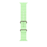 49mm Neon Green Ocean Band - Natural Titanium Finish
