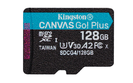 Card de Memorie MicroSDXC Kingston,128GB, Canvas GO Plus,Fara Adaptor