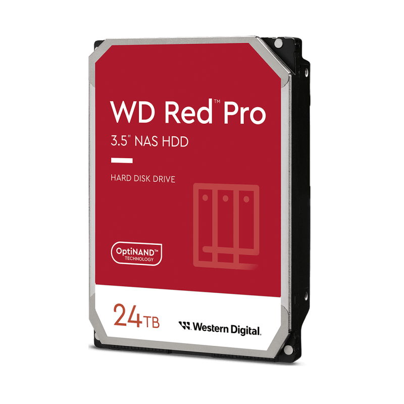 Western Digital Red Pro . HDD capacity: 24 TB, HDD speed: 7200 RPM, Storage drive buffer size: 512 MB, HDD size: 3.5", Interface: Serial ATA