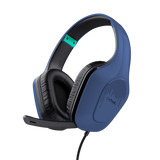 Casti gaming cu fir, Trust GXT 415B Zirox, interval frecventa 20 Hz - 20.000 Hz, lungime cablu: 200 cm, conector 3.5mm, albastru