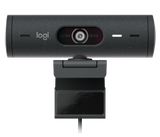 Camera web Logitech Rally BRIO 500 Graphite, rezolutie senzor 4MP, rezolutie foto 1920 x 1080 pixeli, interfata USB-C, microfon, Mod automat HDR, unghi de vizibilitate 90 grade, graphite