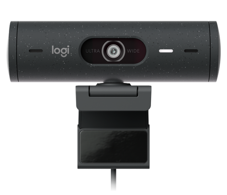 Camera web Logitech Rally BRIO 500 Graphite, rezolutie senzor 4MP, rezolutie foto 1920 x 1080 pixeli, interfata USB-C, microfon, Mod automat HDR, unghi de vizibilitate 90 grade, graphite