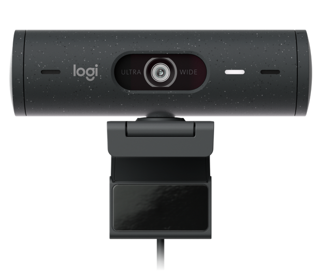 Camera web Logitech Rally BRIO 500 Graphite, rezolutie senzor 4MP, rezolutie foto 1920 x 1080 pixeli, interfata USB-C, microfon, Mod automat HDR, unghi de vizibilitate 90 grade, graphite