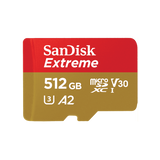 Card de Memorie MicroSDHC SanDisk, 512GB, UHS-I, Class 10, 80MB/s + Adaptor