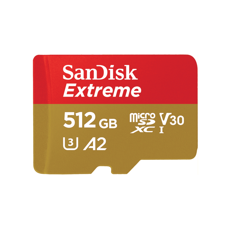 Card de Memorie MicroSDHC SanDisk, 512GB, UHS-I, Class 10, 80MB/s + Adaptor