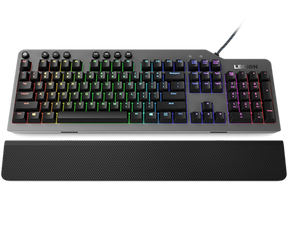 Tastatura gaming mecanica Lenovo Legion K500, iluminare RGB, switch Red, taste multimedia, Iron Grey