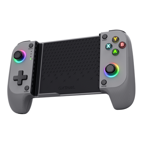 Controller mobil wireless Trust GXT 735G Mylox, conector USB-C, lungime cablu 100cm, capacitate baterie 600 mAh, baterie tip AAA: litium ion- cell, gri