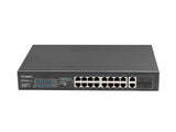 Switch  16x 100 Mb PoE+ / 2x 1 Gb / 1x SFP, rack 19", fara management, Gigabit Ethernet, 250W