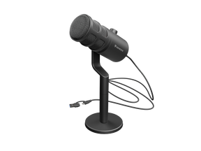 Microfon Genesis Radium 350D, tip Dynamic, model cardioid, suport fix, conectivitate USB-C, raspuns in frecventa 60 - 14.000 Hz, sensibilitate 48 dB, lungime cablu 250 cm, negru