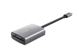 Cardreader USB-C Trust Dalyx Fast, carduri compatibile micro-SD, SD, gri