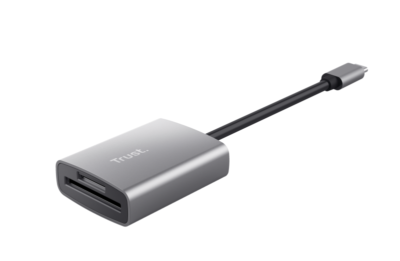 Cardreader USB-C Trust Dalyx Fast, carduri compatibile micro-SD, SD, gri