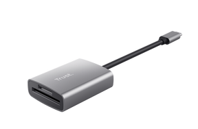 Cardreader USB-C Trust Dalyx Fast, carduri compatibile micro-SD, SD, gri