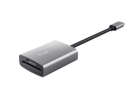 Cardreader USB-C Trust Dalyx Fast, carduri compatibile micro-SD, SD, gri