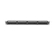 Patch panel 24 porturi 1U 19" Cat.5e UTP negru