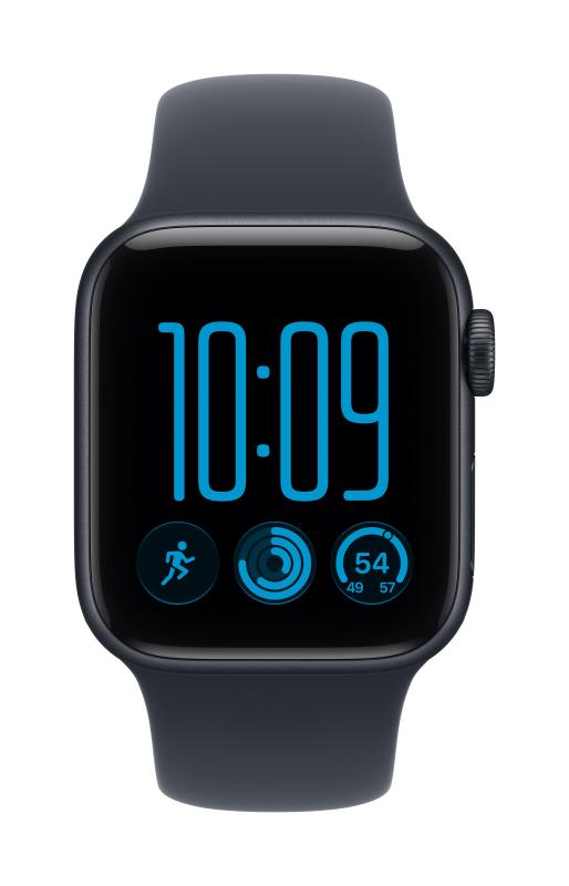 Apple Watch SE 3 GPS 40mm Midnight Aluminium Case with Navy Blue Sport Band - S/M