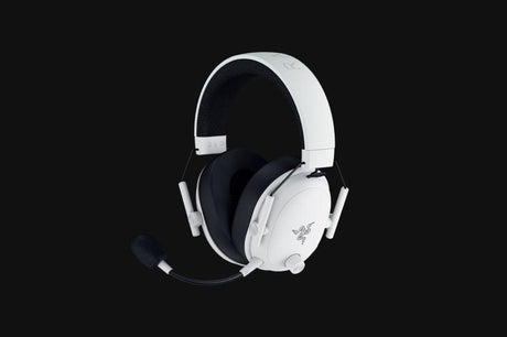 Casti wireless Razer Blackshark V3, micrfon uni-directional, frecventa microfon 60 - 16000, THX Spatial audio, izolare fonică activă, sistem sunet 7.1, frecventa 20 - 28000, autonomie 70 ore, alb