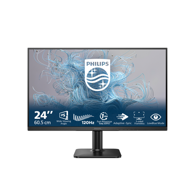 Monitor Consumer Philips 24E2N1110/00, 23.8", 1920 x 1080 pixeli, Black, 3 ani Garantie