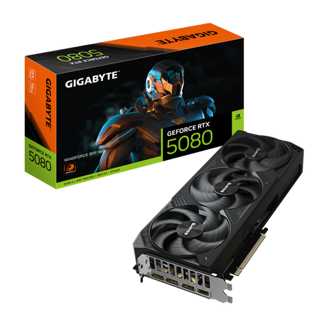 Placa video Gigabyte GeForce RTX 5080 WINDFORCE SFF, 16GB GDDR7, PCI Express 5.0, 256-bit