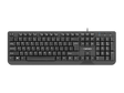 Tastatura cu fir Natec Trout Slim, lungime cablu 180 cm, numar taste 104, negru