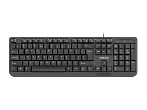 Tastatura cu fir Natec Trout Slim, lungime cablu 180 cm, numar taste 104, negru