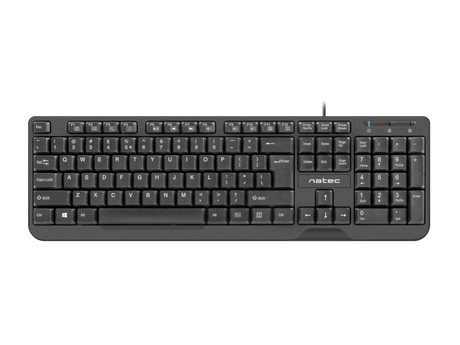 Tastatura cu fir Natec Trout Slim, lungime cablu 180 cm, numar taste 104, negru