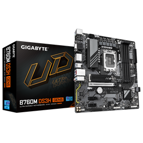 Placa de Baza GIGABYTE B760M DS3H GEN5 LGA1700, 4x DDR5, 1x D-Sub 1x HDMI 2x DP, 1x PCIE 5.0 x16 2x PCIE 3.0 x1, 2x M.2, 4x SATA 6GB/s, mATX