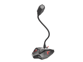 Microfon Genesis Radium 100, omnidirectional, frecventa raspuns 50 - 16000 Hz, lungime cablu 150cm, negru