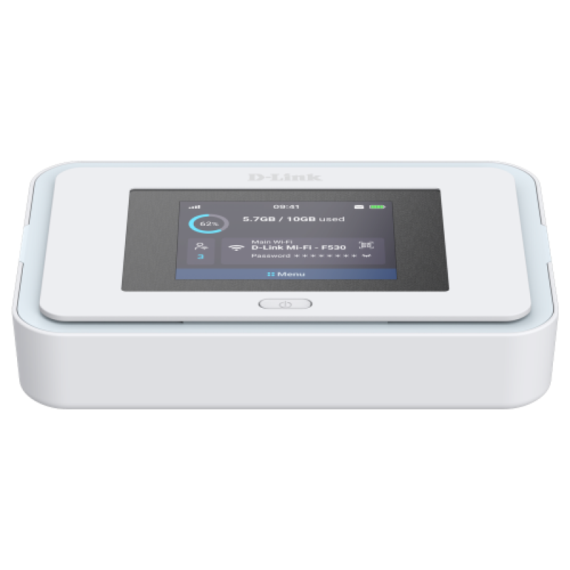 DLINK 5G NR AX3000 Wi-Fi 6 Mobile Hotspot, 4 x cellular internal antennas, 2 x Wi-Fi 2.4 GHz / 5 GHz internal antennas, viteza wireless 3000Mbps (5 GHz up to 2402 Mbps / 2.4 GHz up to 574 Mbps)