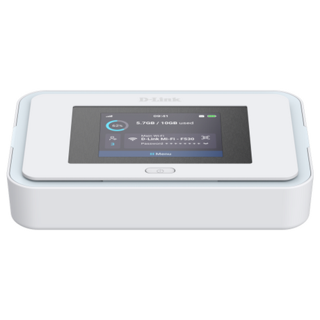 DLINK 5G NR AX3000 Wi-Fi 6 Mobile Hotspot, 4 x cellular internal antennas, 2 x Wi-Fi 2.4 GHz / 5 GHz internal antennas, viteza wireless 3000Mbps (5 GHz up to 2402 Mbps / 2.4 GHz up to 574 Mbps)