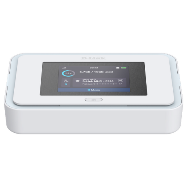DLINK 5G NR AX3000 Wi-Fi 6 Mobile Hotspot, 4 x cellular internal antennas, 2 x Wi-Fi 2.4 GHz / 5 GHz internal antennas, viteza wireless 3000Mbps (5 GHz up to 2402 Mbps / 2.4 GHz up to 574 Mbps)