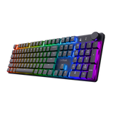 Tastatura gaming mecanica Trust GXT 868 Torix Premium wireless, 104 taste, 12 taste multimedia programabile, negru