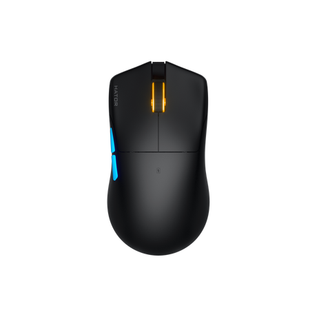 Mouse gaming wireless Hator Pulsar 3 PRO, polling rate pana la 1000Hz, senzor Optical PixArt PAW 3950, rezolutie maxima 30000 DPI, switch HATOR® Optical 100M, side switch Kailh 3M, durata de viata baterie in wireless mode pana la 120 de ore, negru