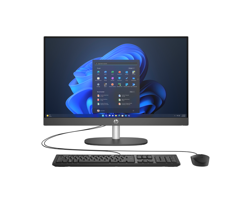 All-in-One Business HP ProOne 240 G10 cu procesor Intel Core i3-N300 pana la 3.8GHz, 24 inch, Full HD, IPS, 8GB DDR4, 256GB SSD M.2 NVMe, Intel UHD Graphics, FreeDos, Alb