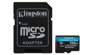Card de Memorie MicroSDXC Kingston,256GB,Canvas GO Plus,Cu Adaptor