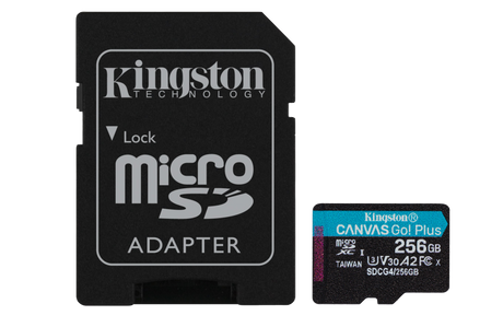Card de Memorie MicroSDXC Kingston,256GB,Canvas GO Plus,Cu Adaptor