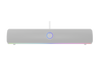 Soundbar GENESIS HELIUM 312BT 2.0, putere 10W, lungime cablu 150cm, frecventa raspuns 100 - 20000 Hz, iluminare multicolor, interfata USB-A, alb