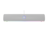 Soundbar GENESIS HELIUM 312BT 2.0, putere 10W, lungime cablu 150cm, frecventa raspuns 100 - 20000 Hz, iluminare multicolor, interfata USB-A, alb