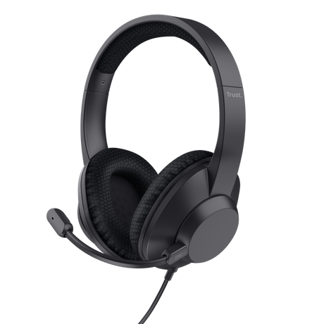 Casti cu fir Trust Ayda Max, interfata USB-C, USB-A, frecventa raspuns 20 Hz, 20.000 Hz, sunet stereo, negru