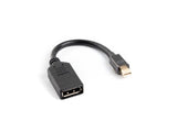 Cablu adaptor Mini DisplayPort(M) 1.1 -> DisplayPort(F) 10 cm negru