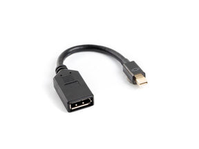 Cablu adaptor Mini DisplayPort(M) 1.1 -> DisplayPort(F) 10 cm negru