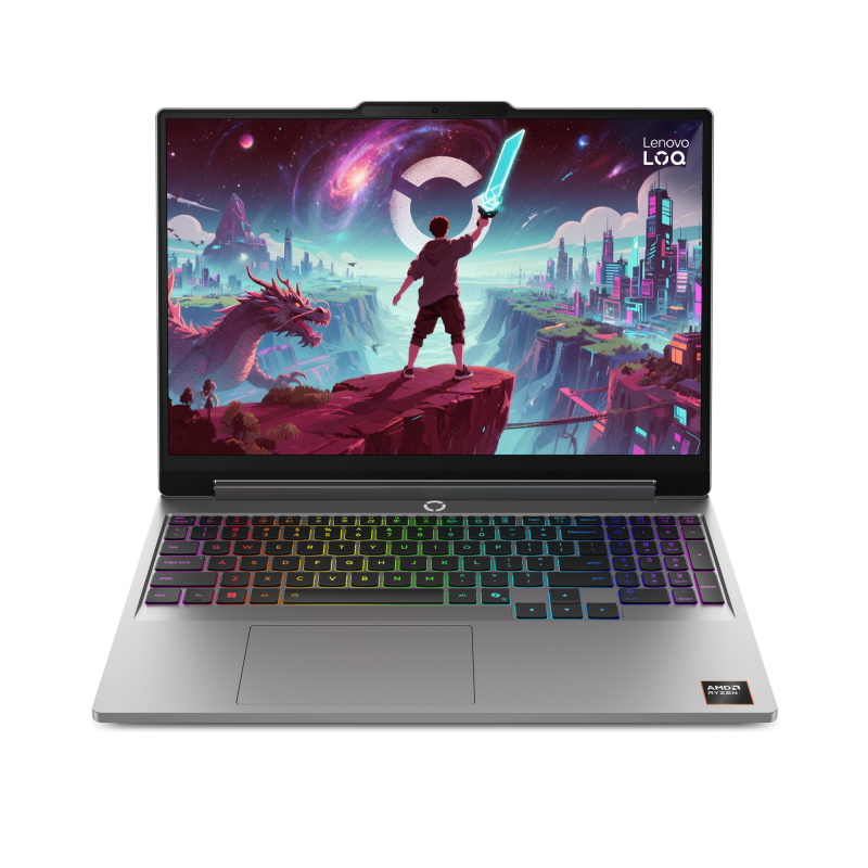 Notebook Gaming Lenovo LOQ 15AHP11, cu procesor AMD Ryzen 7 250, 15.3'' IPS, 16 GB DDR5, 512 GB SSD, NVIDIA GeForce RTX 5060, 8GB GDDR7, Fr OS