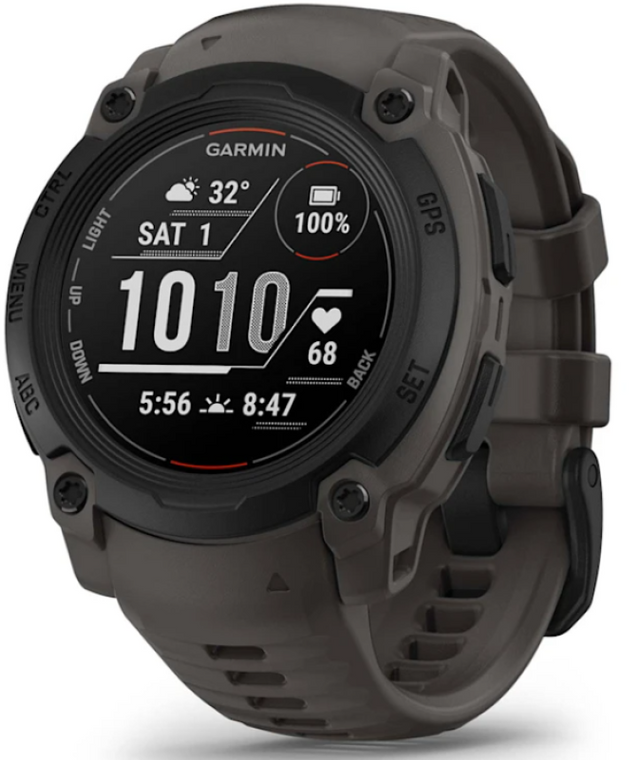 Ceas inteligent Garmin Instinct® E – 40 mm, autonomie până la 14 zile, tip afiasj monocrom, vizibil în lumina soarelui, memory-in-pixel (MIP) transreflectiv, rezolutie afisaj 166 x 166 pixeli