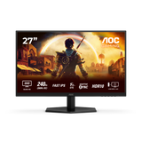 Monitor AOC 27" Q27G42ZE, Diagonal (inch): 27, Diagonal (cm): 68, Aspect ratio: 16:9, Panel: Fast IPS, Resolution: 2560x1440, Refresh Rate: 260Hz, Response time GtG: 1ms, Response time MPRT: 0.3ms, Brightness (max): 300 cd/m², Contrast (static) : 1000:1, Contrast (dynamic): 80M:1, Viewing angle