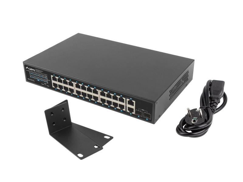Switch  24x 1 Gb PoE+ / 2x Gb / 2x SFP, rack 19", Gigabit Ethernet, 250W