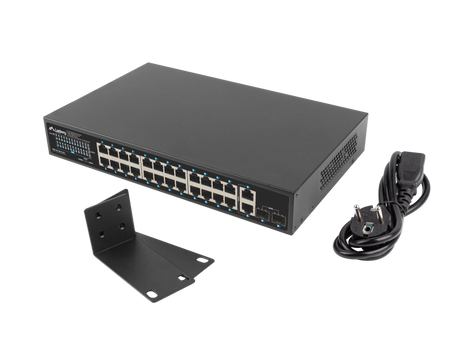 Switch  24x 1 Gb PoE+ / 2x Gb / 2x SFP, rack 19", Gigabit Ethernet, 250W