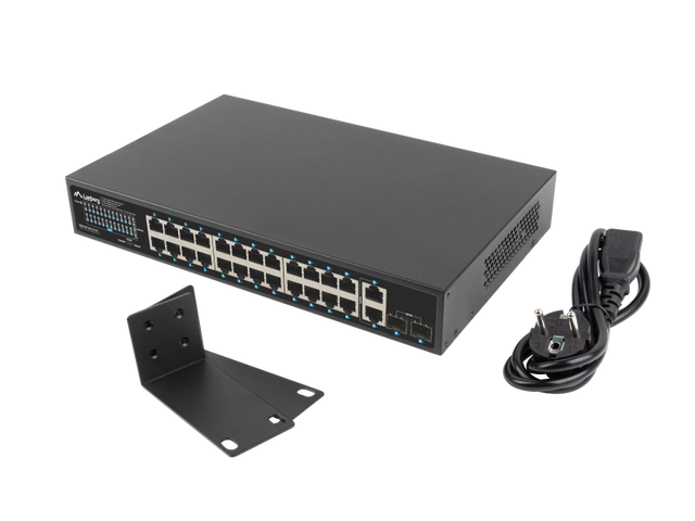 Switch  24x 1 Gb PoE+ / 2x Gb / 2x SFP, rack 19", Gigabit Ethernet, 250W