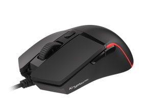 Mouse gaming cu fir Gensesis Krypton 220, senzor optic, interfata USB, rezolutie maxima 6400 DPI, numar butoane 6, iluminare RGB, maximum frame rate 6 666 FPS, negru