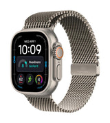 Apple Watch Ultra 4 GPS + Cellular 49mm Natural Titanium Case with Natural Titanium Milanese Loop - L